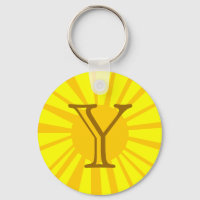 Din Brev. Anpassningsbar Gult Sol Ray Monogram.