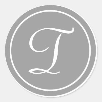 Din Brev, Monogram T, första Gråttet Runt Klistermärke