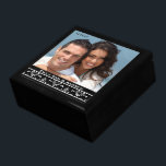 Din Bröllop- eller Förlovning-fotominnesgåva Minnesask<br><div class="desc">Anpassningsbar Designer-Smyckeskrin för bröllop Black Lacquer Personlig Designer eller Elegant för minneslåda Unik julklapp eller Valentines day-gåvor på årsdagen för Bröllop</div>