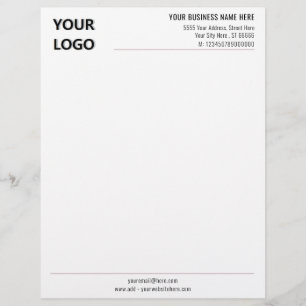 Din Business Letterhead-mall med QR-kod Brevhuvud