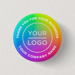 Din Business Logotyp Anpassningsbar Rainbow Knapp