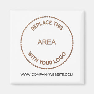 Din Business Logotyp Company webbplats Adress Whit Magnet