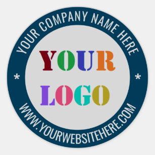 Din Business Logotyp Namn Info Färg Frimärke-etike Klistermärken