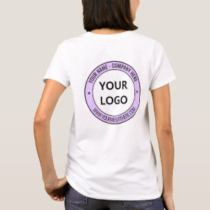 Din Business Logotyp Namn Info Promotional T-Shirt