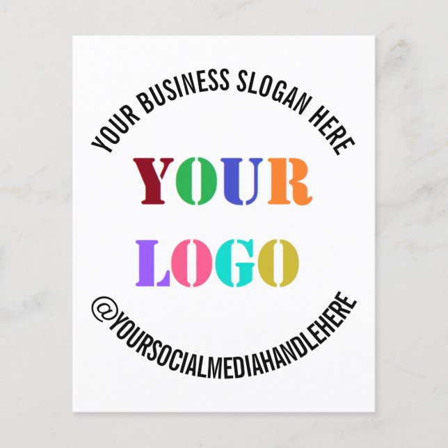 Din Business Logotyp Promoted Social Media Flyer (Framsidan)