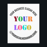 Din Business Logotyp Promoted Social Media Flyer<br><div class="desc">Anpassningsbar Typsnitt och Färg - Utforma din egen Personlig Flyer med Enterprise Logotyp Media Namn-logan Professionell Design Business Promotional Flyiers Gift - Lägg till din Social - Bild - Foto- eller QR-kod / Affärsplats - Tagline - Logotyp - Företag / Namn Media Handle - Webbplats - E-post - Social -...</div>