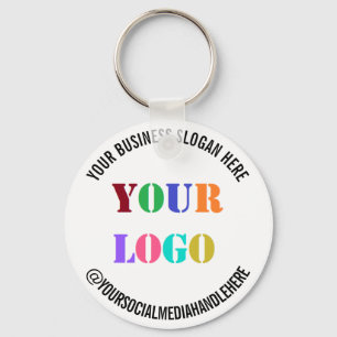 Din Business Logotyp Promotional Social Media Hand Nyckelring