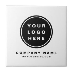 Din Business Logotyp Promotive Business Company Kakelplatta
