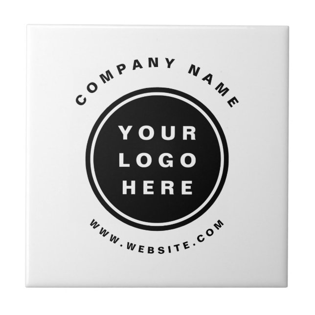 Din Business Logotyp Promotive Business Company Kakelplatta (Framsidan)