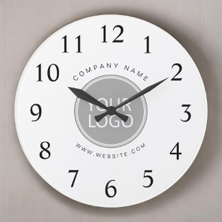 Din Business Logotyp Promotive Business Company Stor Klocka