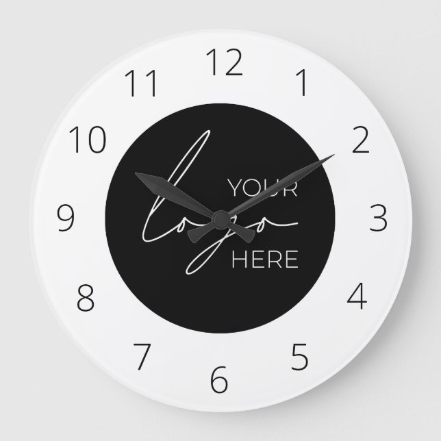 Din Business Logotyp Promotive Business Company Stor Klocka (Framsida)