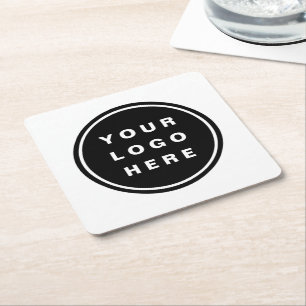 Din Business Logotyp Promotive Business Company Underlägg Papper Kvadrat