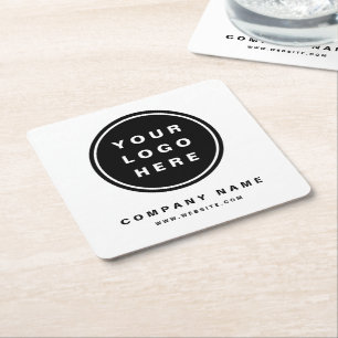 Din Business Logotyp Promotive Business Company Underlägg Papper Kvadrat