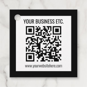 Din Business Namn och redigerbar QR-kod Gåvor Etiketter