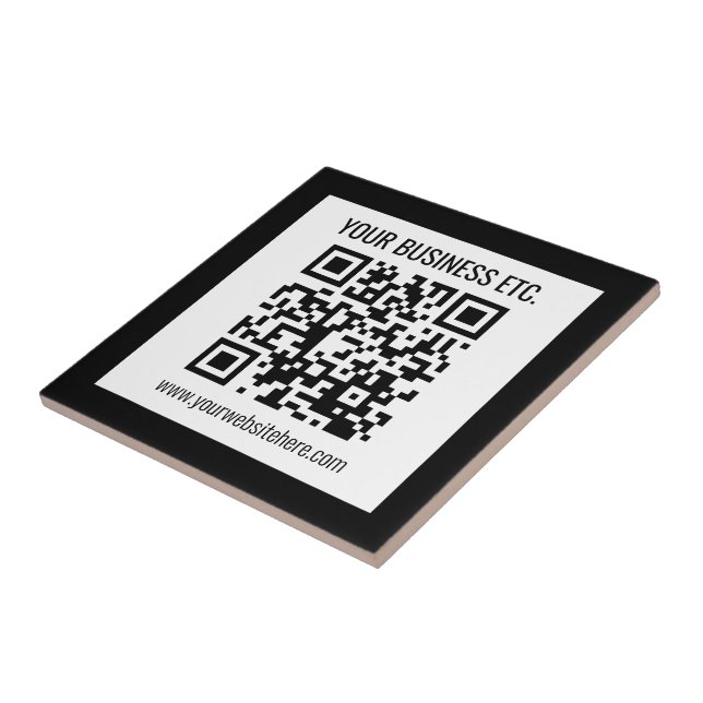 Din Business Namn och redigerbar QR-kod Kakelplatta (Sidan)