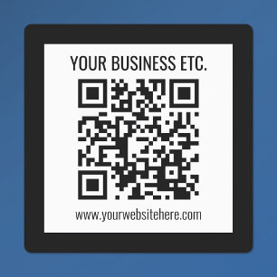 Din Business Namn och redigerbar QR-kod Klistermärke