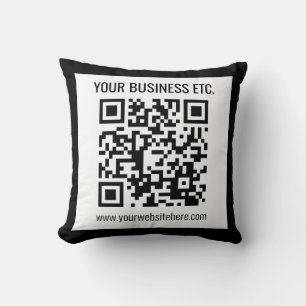 Din Business Namn och redigerbar QR-kod Kudde