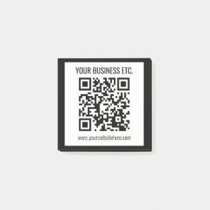 Din Business Namn och redigerbar QR-kod Post-it Block