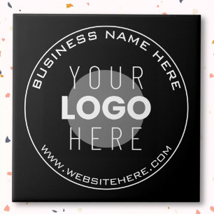 Din Business Namn, webbplats + uppladdad bild Kakelplatta