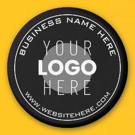 Din Business Namn, webbplats + uppladdad bild Magnet