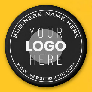 Din Business Namn, webbplats + uppladdad bild Magnet