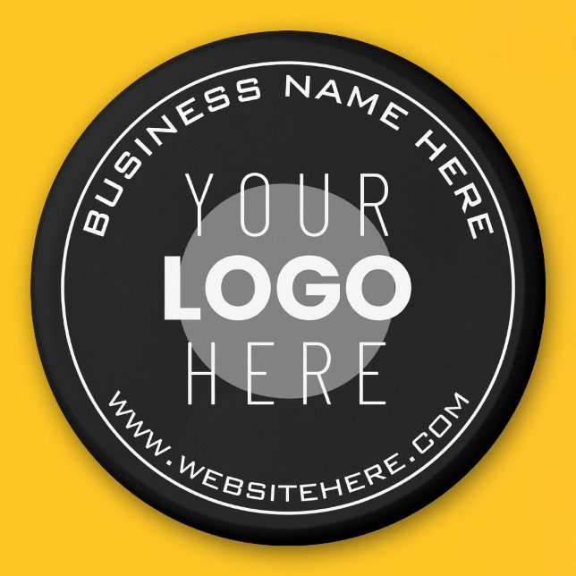 Din Business Namn, webbplats + uppladdad bild Magnet (Skapare uppladdad)