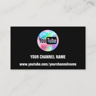 DIN CHANNEL NAMN YOUTUBER SUSCRIBE LOGOTYP QR BLAC VISITKORT