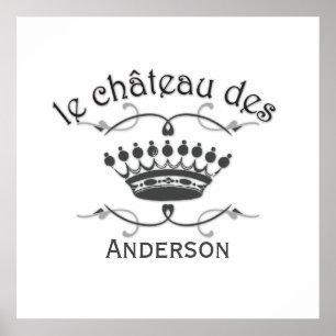 Din chateau med Krona Poster