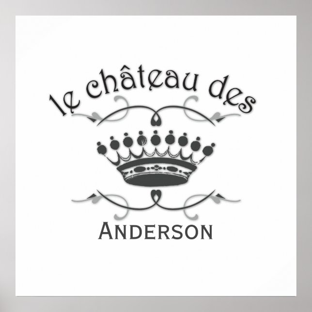 Din chateau med Krona Poster (Framsidan)