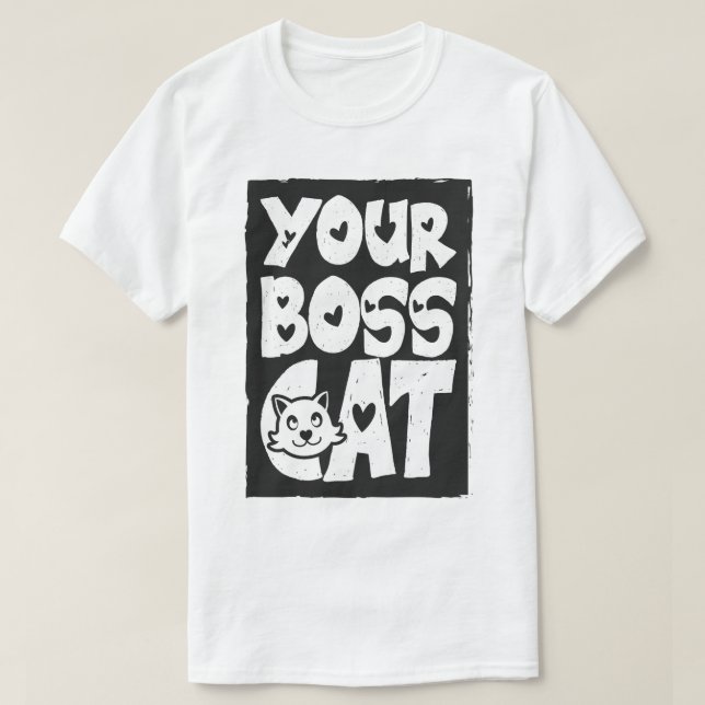 Din Chef-katt i vitt T Shirt (Design framsida)