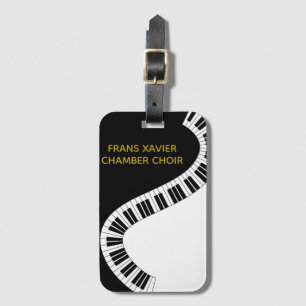 Din Choir Namn Piano Music Luggage-tagg Bagagebricka