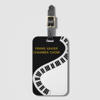 Din Choir Namn Piano Music Luggage-tagg Bagagebricka