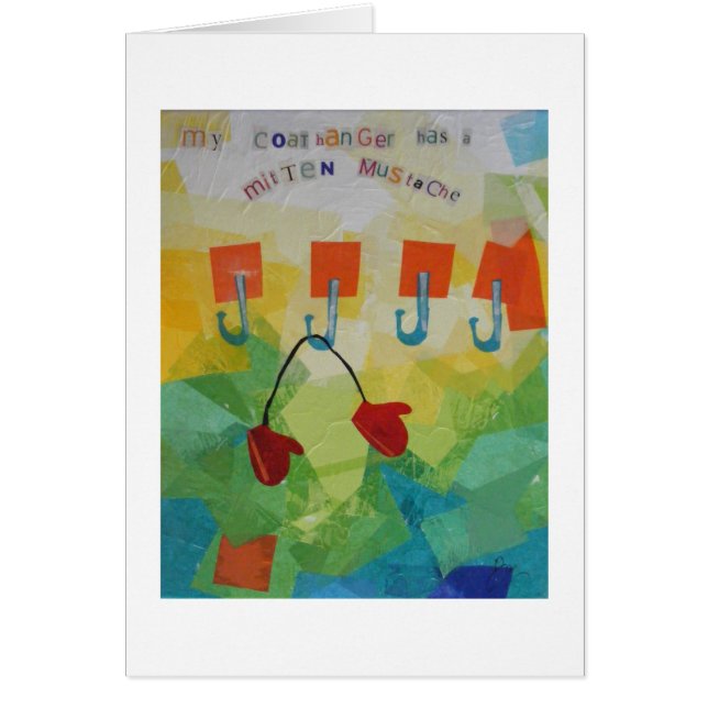 Din Coathanger har en Mittenmustasch Hälsningskort (Framsidan)