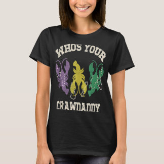 Din Crawpappa Mardi Gras Kräftor Manar & Wom T Shirt