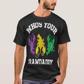 Din Crawpappa Mardi Gras Kräftor Manar & Wom T Shirt