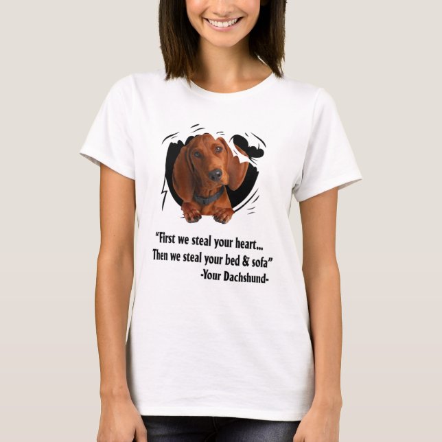 Din Dachshund T Shirt (Framsida)