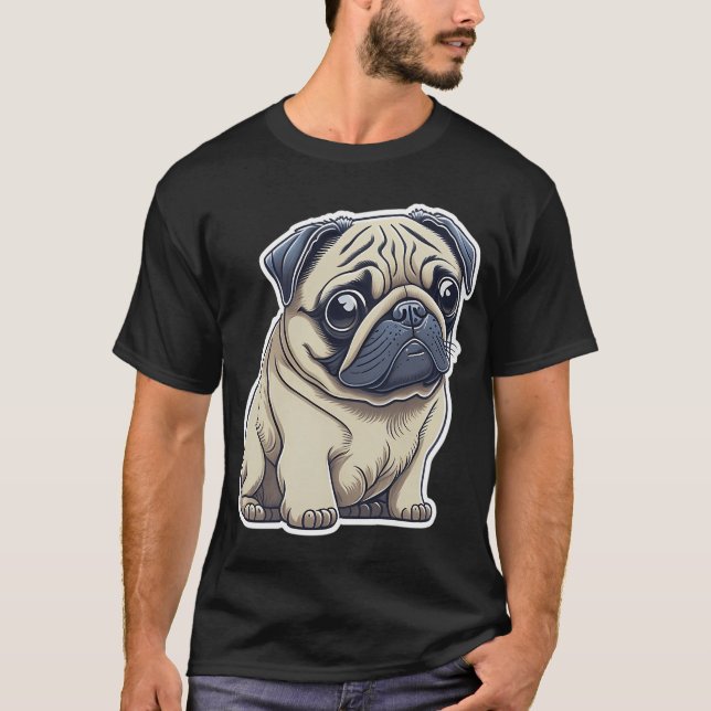 Din dagliga dos söthet! Charmerande handritad C T Shirt (Framsida)