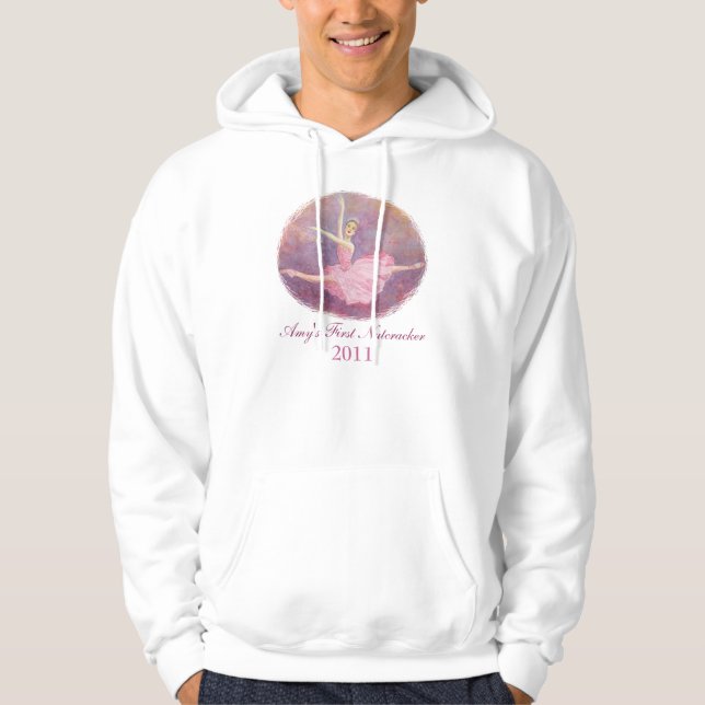 Din dansare första nötknäppareHoodie Sweatshirt Med Luva (Framsida)