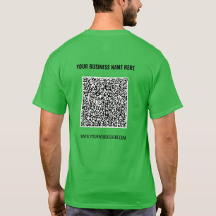 Din design QR-kod T-shirt exempel Anpassad text