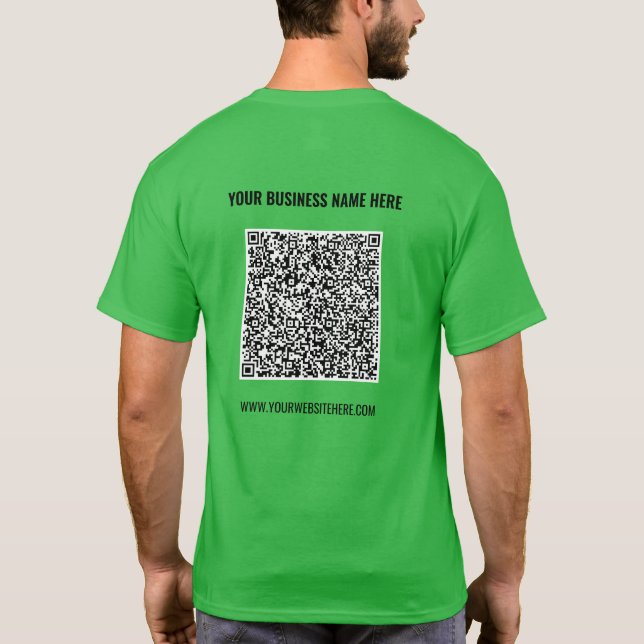 Din design QR-kod T-shirt exempel Anpassad text (Baksida)