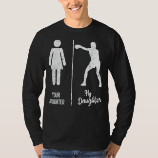 Din dotter min dotter Boxing Parents Boxer Tjock T Shirt
