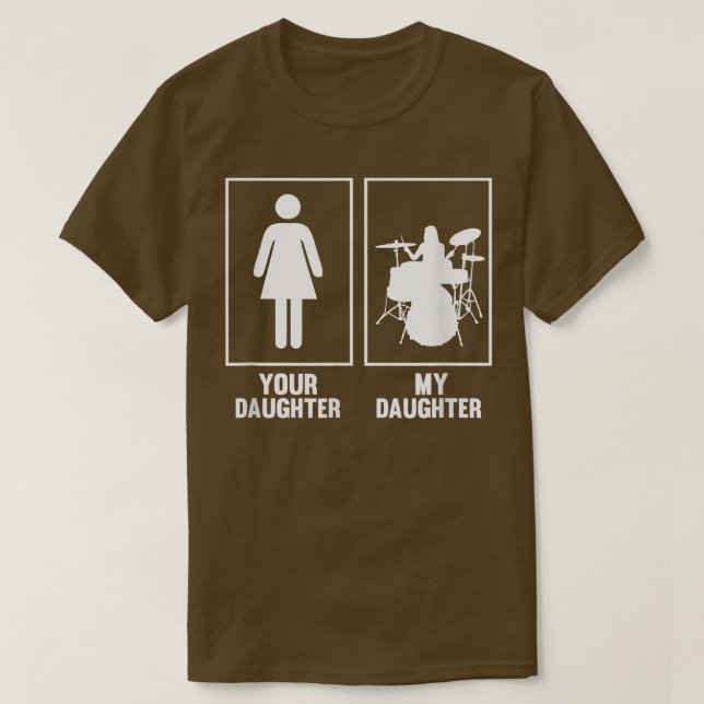 Din dotter, min dotter Drummer T Shirt Sten N (Design framsida)