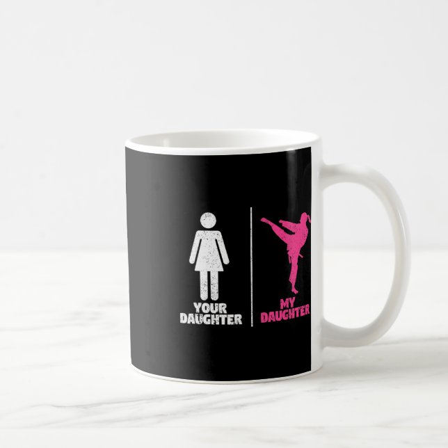 Din Dotter Min Dotter Kärlek till kampsport Stol Kaffemugg (Höger)