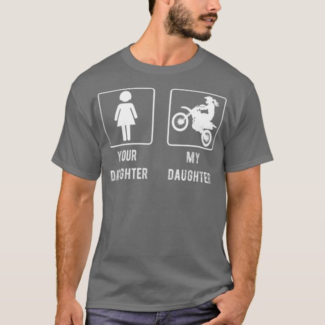 Din dotter min dotter Mamma eller Pappa Tee Gift (Framsida)