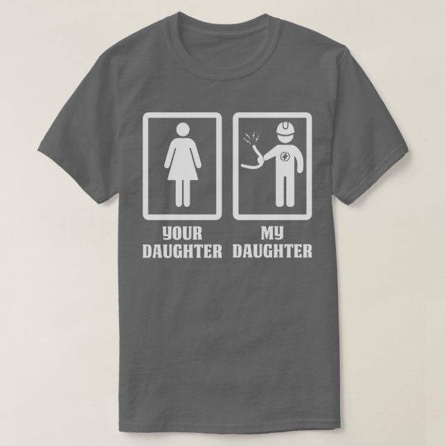 Din dotter min elakerska doktor Proud Electr T Shirt (Design framsida)