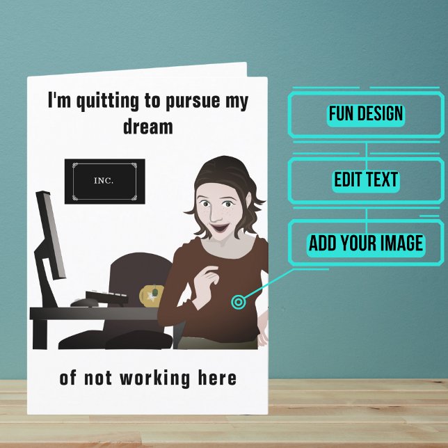 Din dröm om att avsluta ditt jobbkort kort (Looking for the perfect card for that friend who is about to quit/leave their job?)