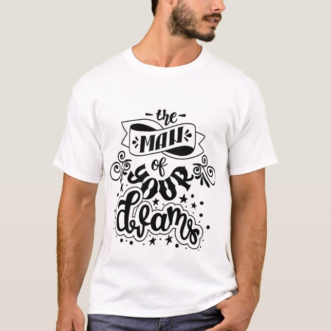 Din drömmares moderna Bröllop T Shirt (Framsida)