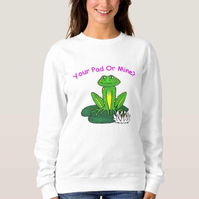 Din dyn eller min - Dam Vit Långärmad T Shirt (Framsida)