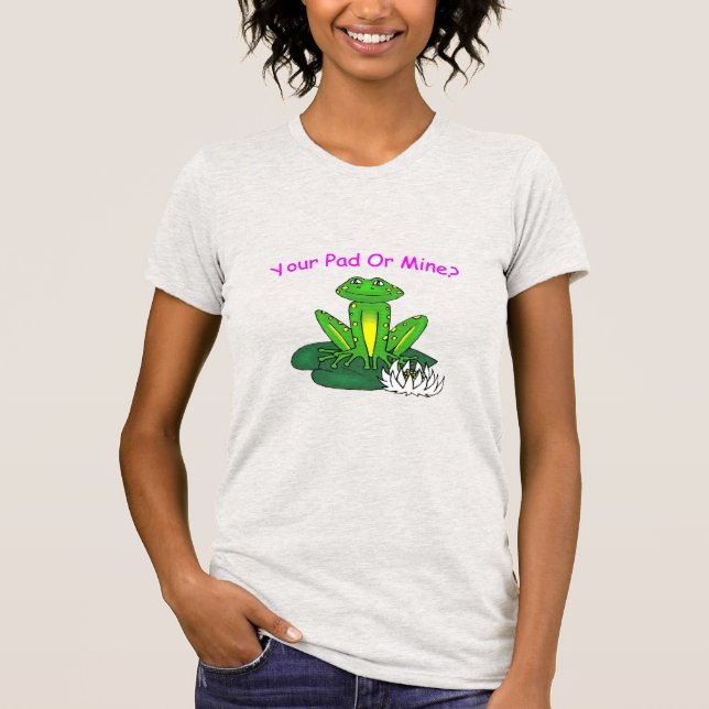 Din dyn eller min? Kvinnors ljusgrå kortärmad T Shirt (Framsida)