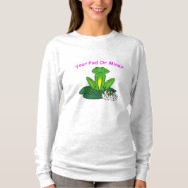 Din dyn eller min? Kvinnors ljusgrå långärmad tröj T Shirt